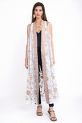 Rim Silk Georgette Gold Abaya