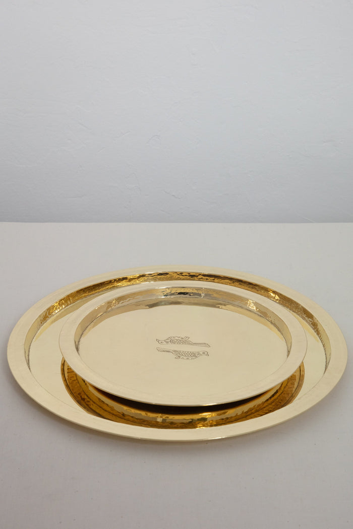 Round Tray with Bird