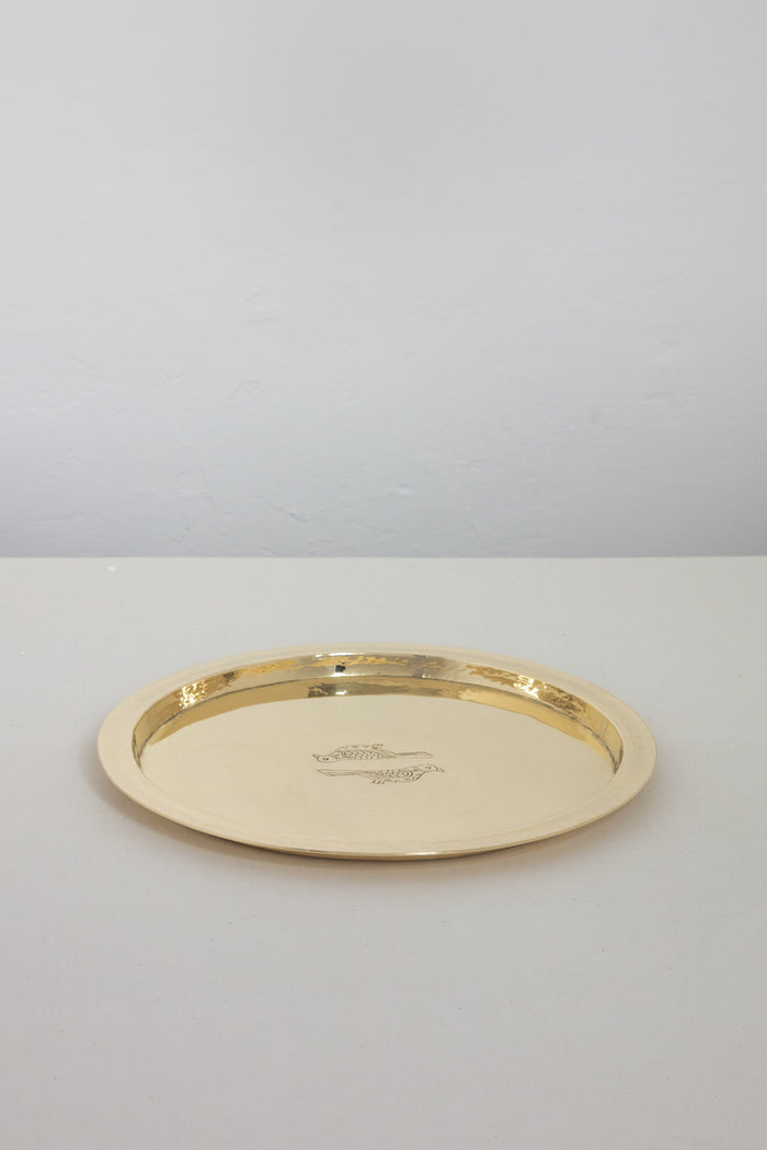 Round Tray with Bird