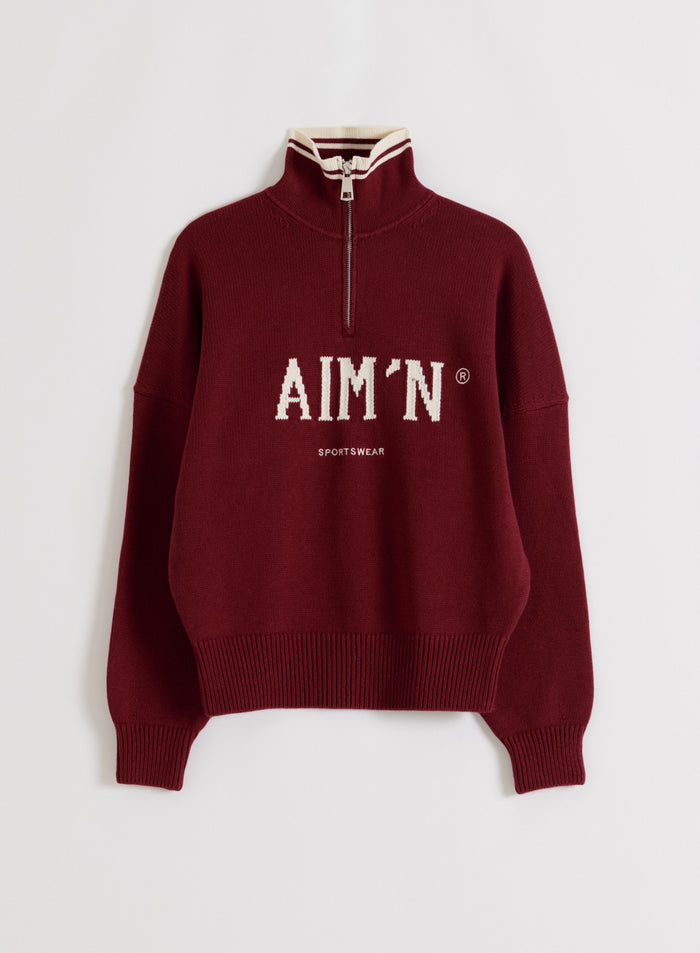 Ruby College Knitted Half Zip