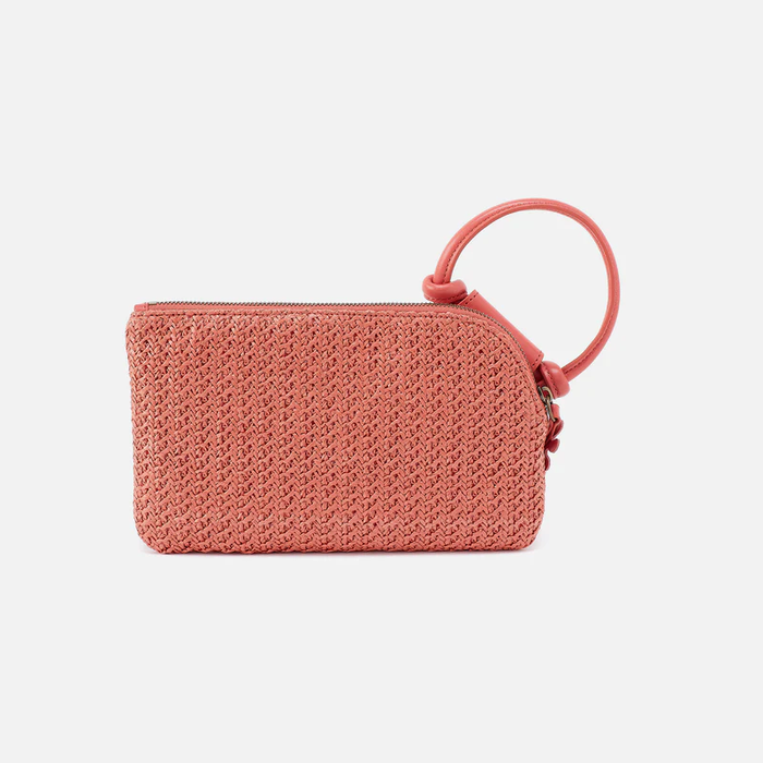 Sable Wristlet Wild Rose Woven Straw