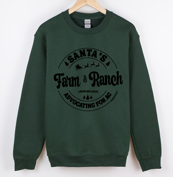 Santa's Farm And Ranch Black INK – Crewneck