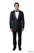 Satin Peak Lapel With Trim Tuxedo 2-PC Slim Fit - Giorgio's Menswear