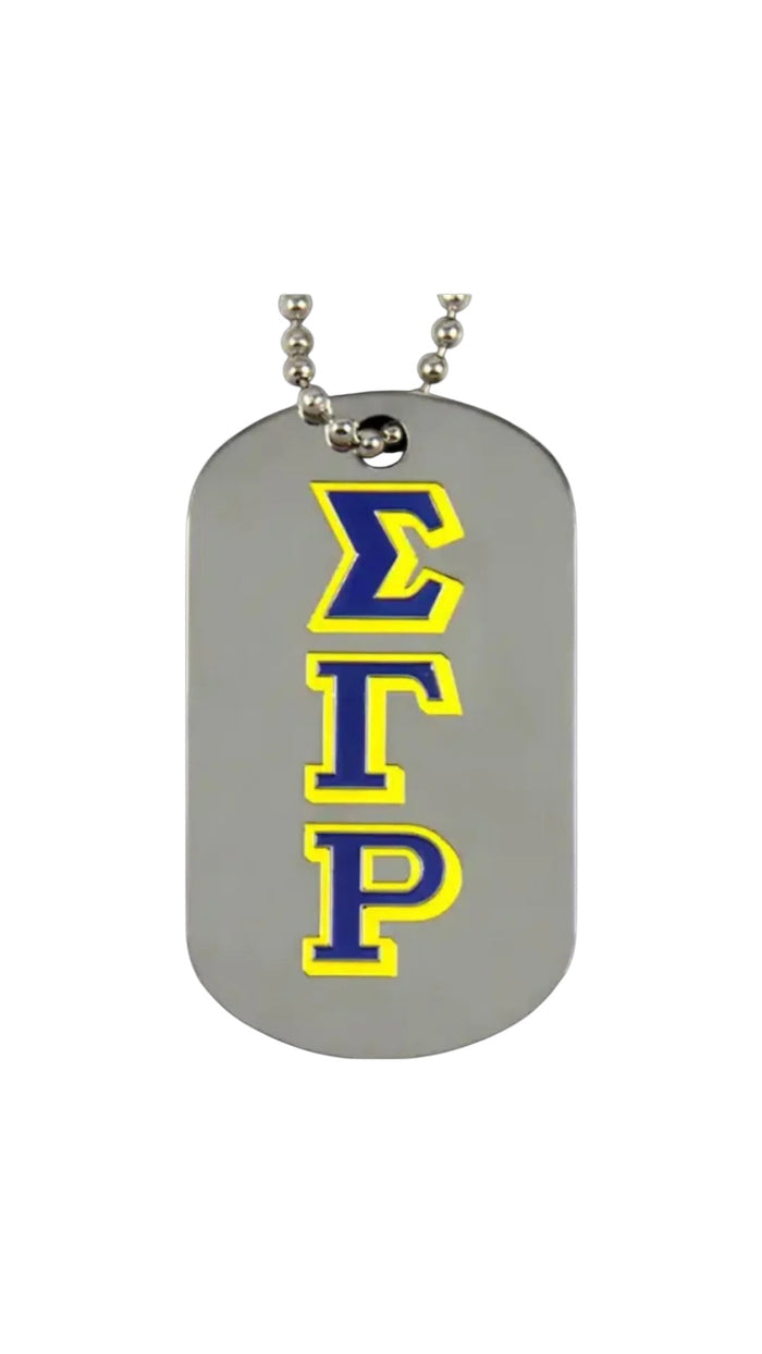 SGRho Silver Double Sided Dog Tag