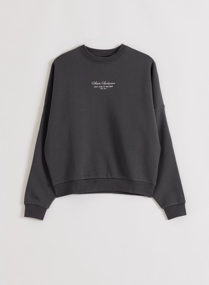 Shadow Grey Script Sweatshirt