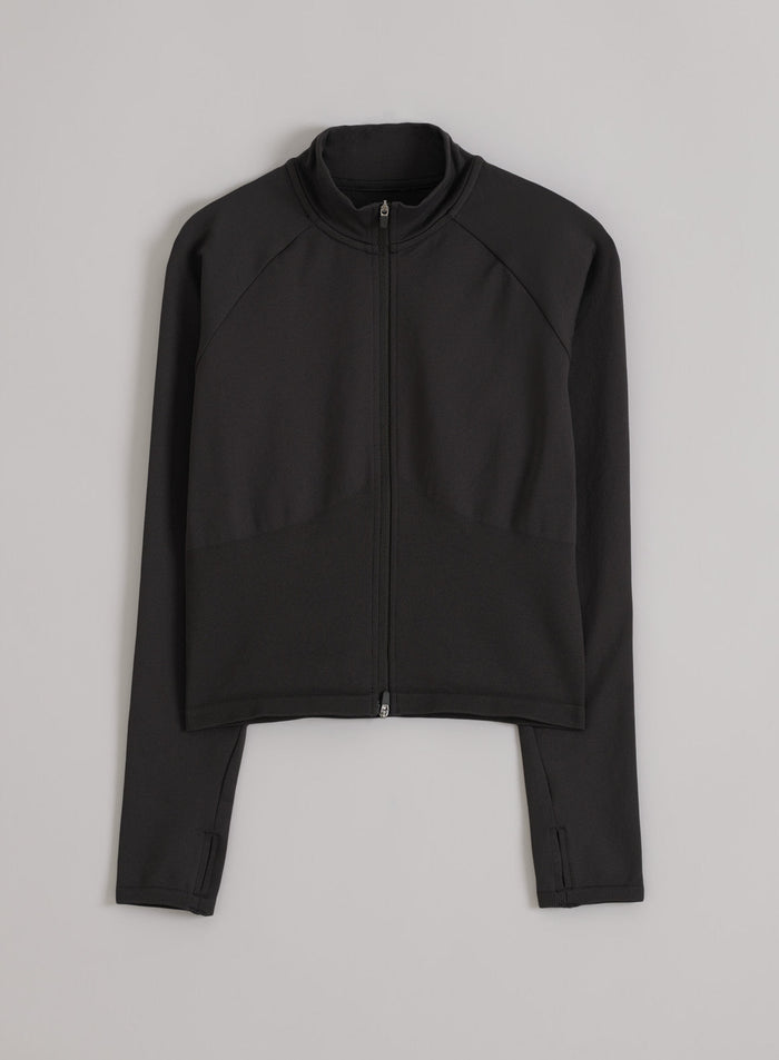 Shadow Grey Shape Seamless Zip Jacket