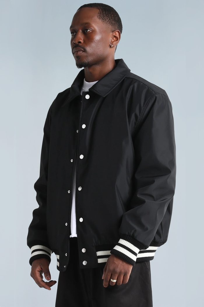 Shaka Wear Unisex Collared Varsity Jacket - SHCVBJ