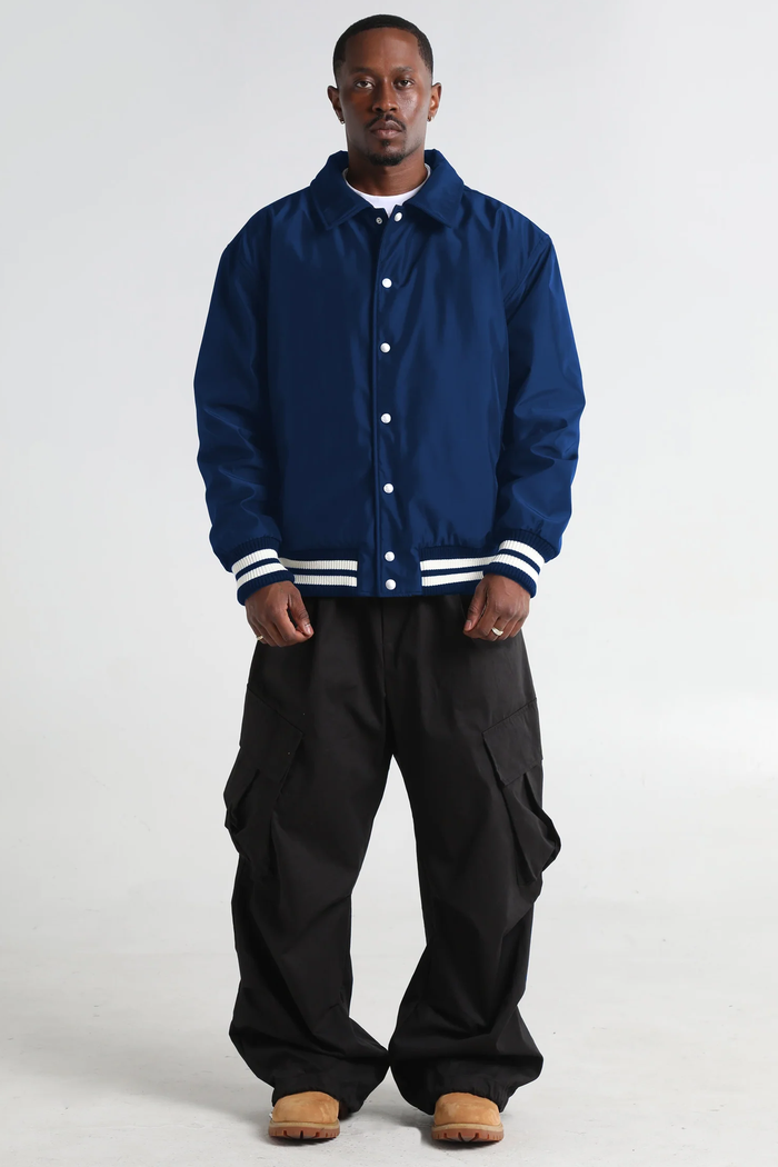 Shaka Wear Unisex Collared Varsity Jacket - SHCVBJ