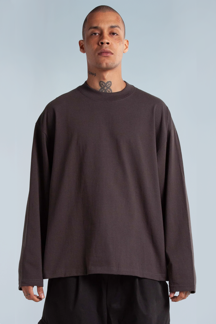 Shaka Wear Unisex Max Heavyweight Oversized Long Sleeve T-Shirt - SHMOL