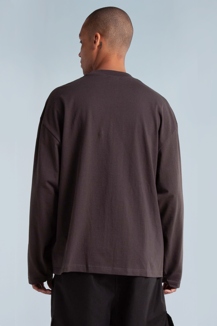 Shaka Wear Unisex Max Heavyweight Oversized Long Sleeve T-Shirt - SHMOL