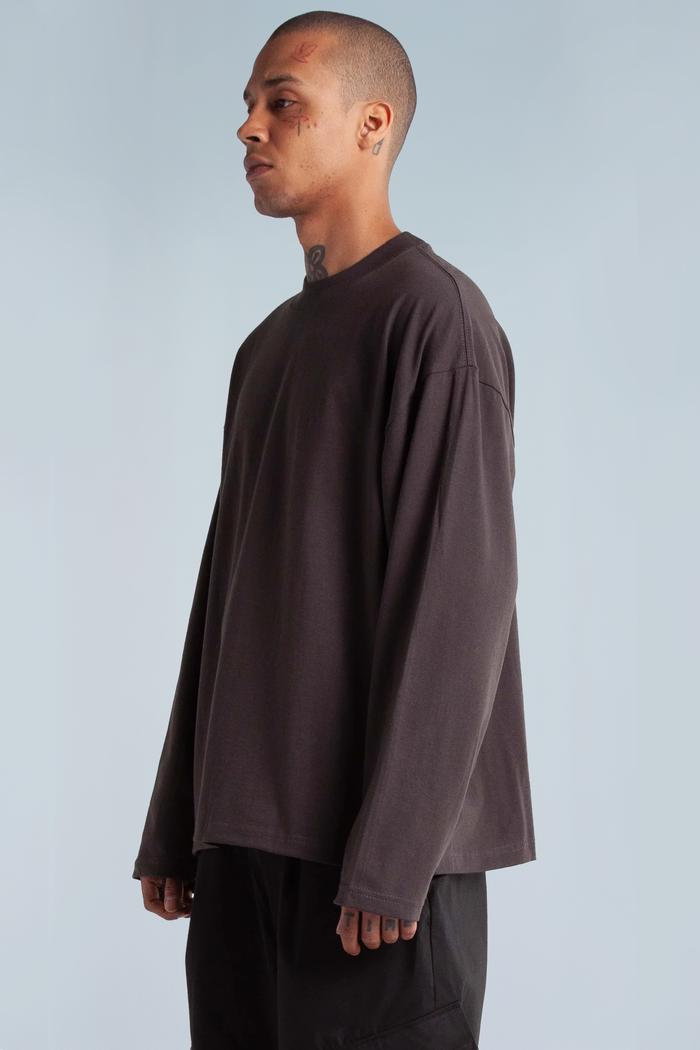 Shaka Wear Unisex Max Heavyweight Oversized Long Sleeve T-Shirt - SHMOL