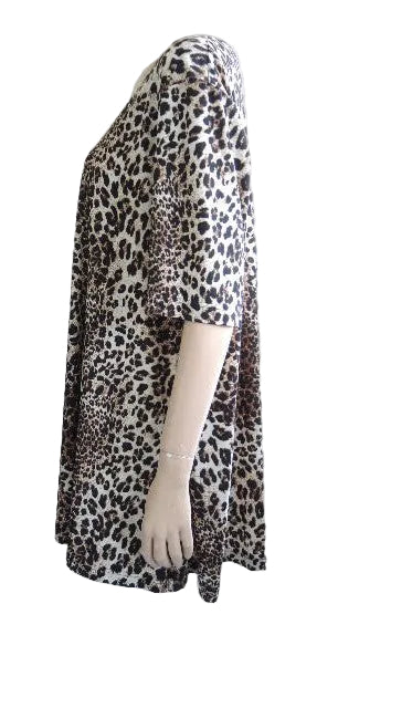 Shelz Animal Print Stretch Top