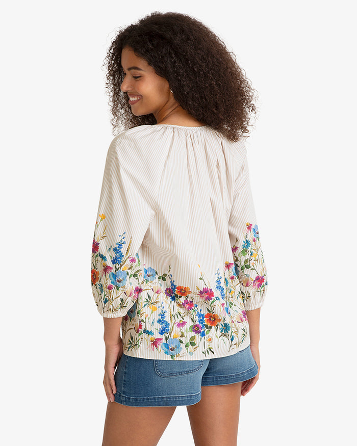 Short Sleeve Top in Summer Blooms