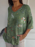 Sierra™ | Forest & Wildlife Repeat-Pattern Knit Top