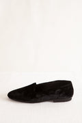 Silk Velvet Black Babouche