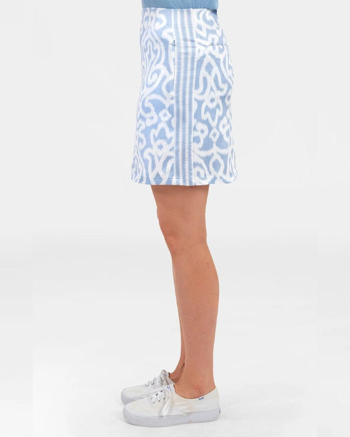 Gretchen Scott - Skippy Skort - Light Blue Arabesque