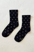 Sneaker Socks - Heart Black / Cream