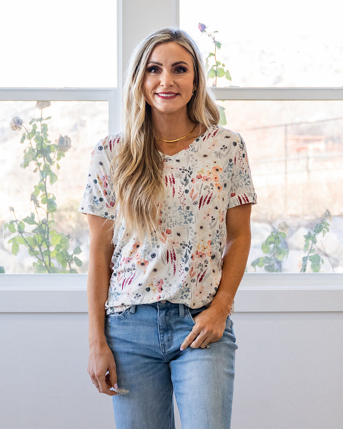 Sophie V Neck Top - Color Options Available! Michelle Mae Wildflower Garden