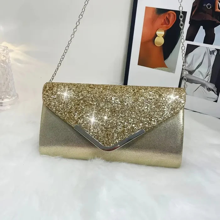 Sparkly Evening Bag (Black, Gold or Silver)
