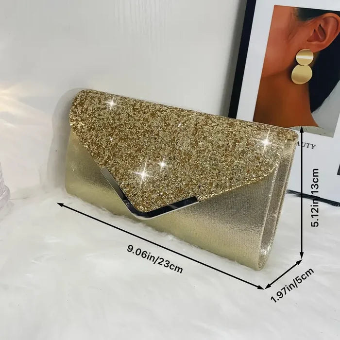 Sparkly Evening Bag (Black, Gold or Silver)