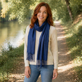 Sparkly Petra Pashmina Scarf (70x180cm) - Navy Blue