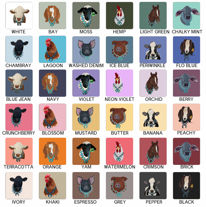 SQUASH ANIMALS - CHOOSE YOUR ANIMAL – Comfort Colors T-Shirt