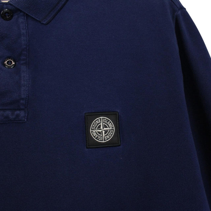 Stone Island AW 2014 Navy Blue Long Sleeve Compass Polo Shirt