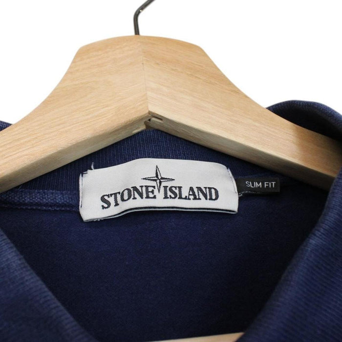 Stone Island AW 2014 Navy Blue Long Sleeve Compass Polo Shirt