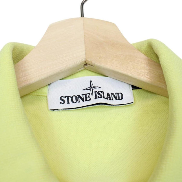 Stone Island Yellow Short Sleeve Compass Cotton Polo Shirt