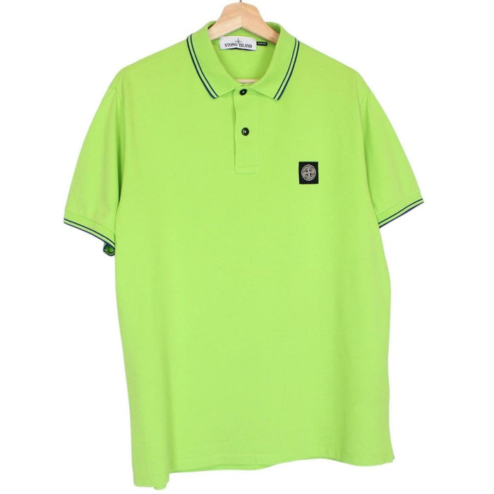 Stone Island Green Short Sleeve Compass Cotton Polo Shirt