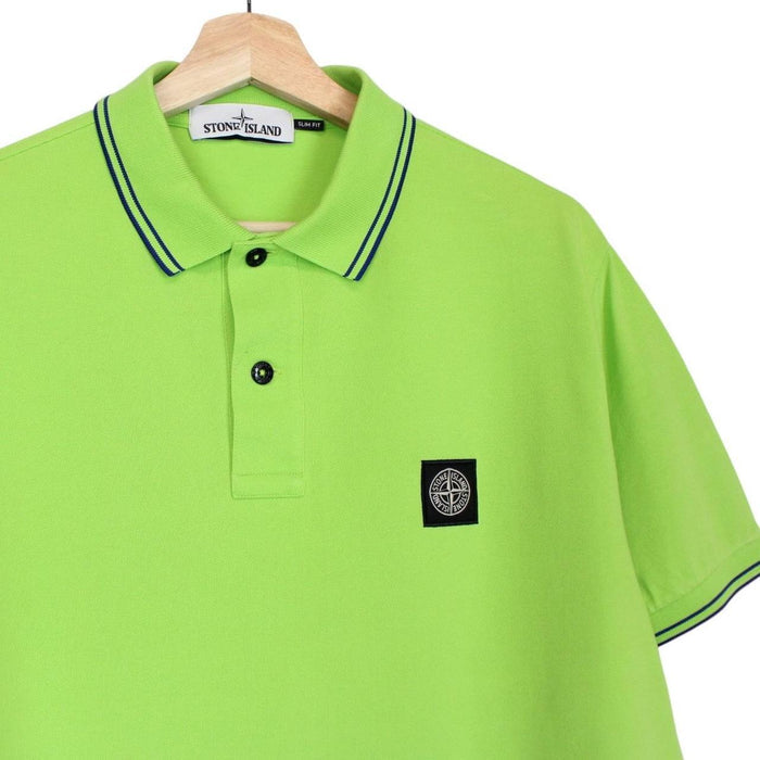 Stone Island Green Short Sleeve Compass Cotton Polo Shirt