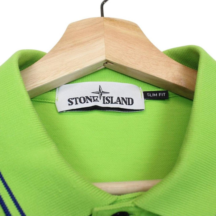 Stone Island Green Short Sleeve Compass Cotton Polo Shirt