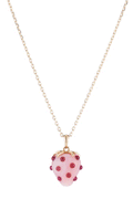 Strawberry Pendant Charm - Opal