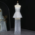 Stunning Strapless Crystal White Evening Dress SS545