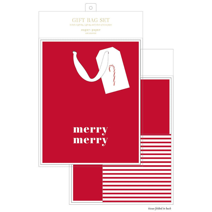 Sugar Paper - Christmas Gift Bag Set, Merry Merry
