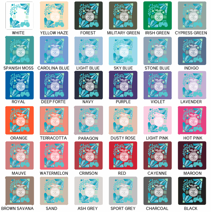 Support FFA Floral Blue– Crewneck