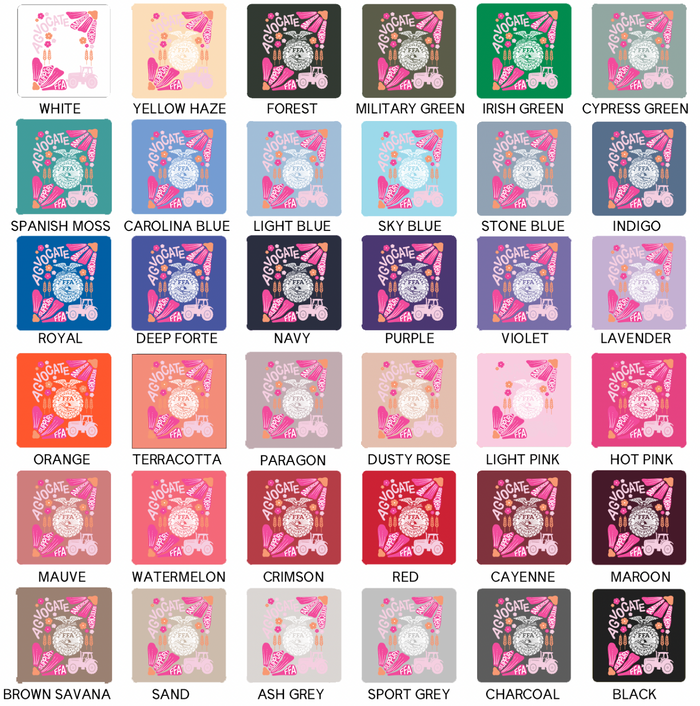 Support FFA Floral Pink– Crewneck