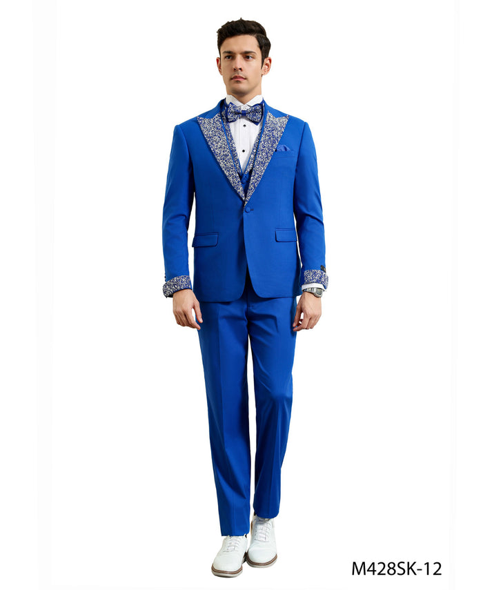 Tazio 4 Piece Crystal Suit / Tuxedo - Giorgio's Menswear
