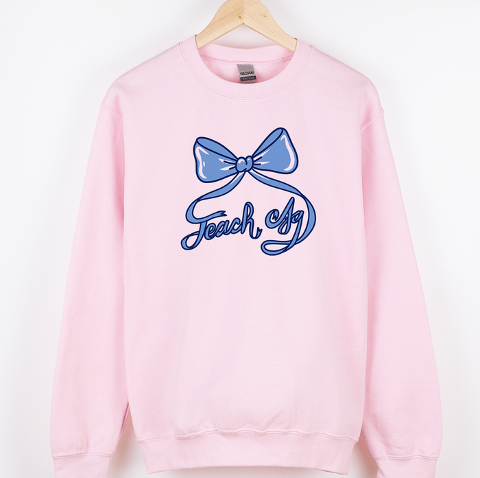 Teach Ag Bow Blue– Crewneck