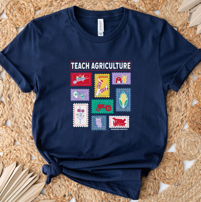 Teach Agriculture Multi Stamp- Bella Canvas T-Shirt