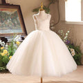 Tender-Style Sweetheart Spaghetti Strap Beaded Flower Girl Dress D019