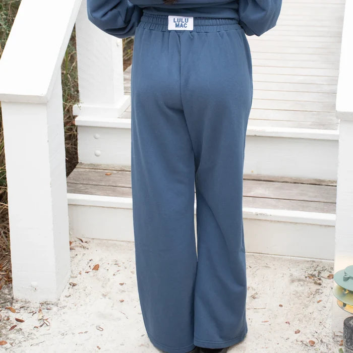 Terry Cloth Navy Pant