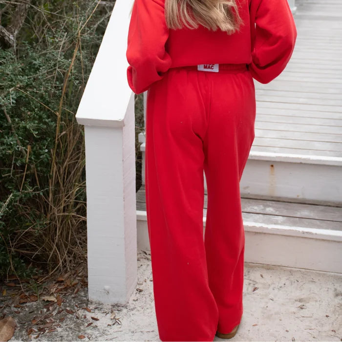 Terry Cloth Red Pant