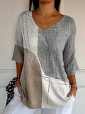 Tessa™ | Modern Geometric Pattern Art Knit Top