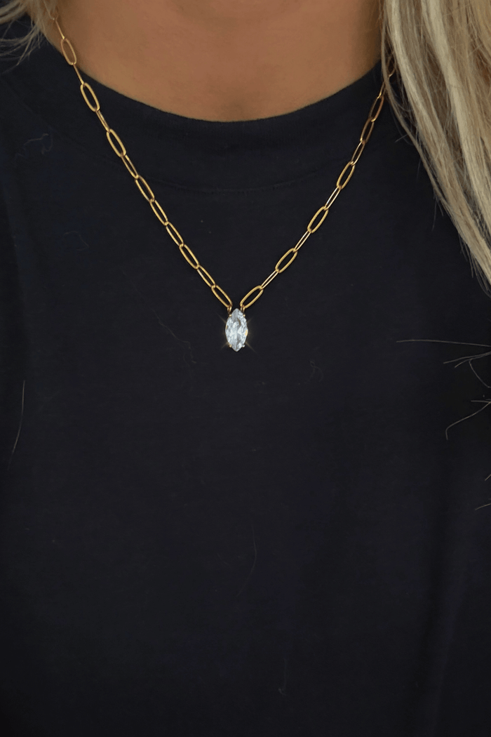 The Gold + Diamond Pendant Necklace - One Eleven Olive Boutique
