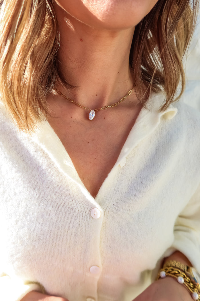 The Gold + Diamond Pendant Necklace - One Eleven Olive Boutique