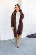The Lana Duster Cardigan - Chocolate - One Eleven Olive Boutique