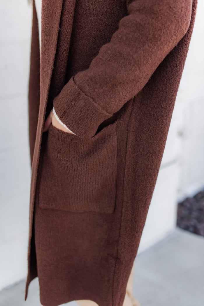 The Lana Duster Cardigan - Chocolate - One Eleven Olive Boutique