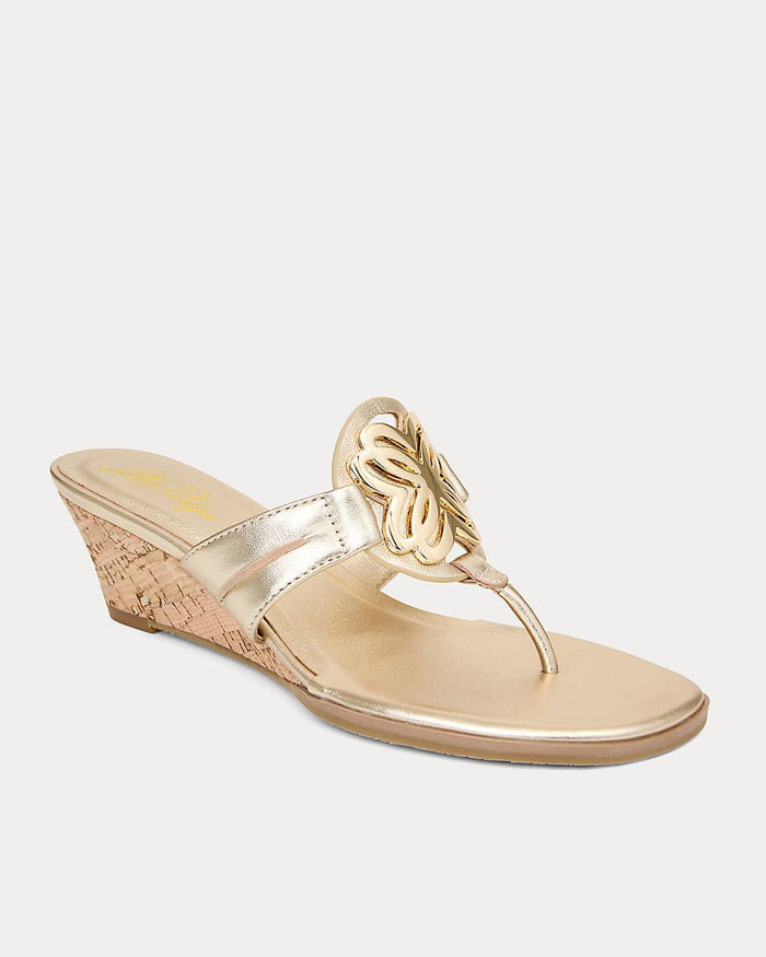 Lilly Pulitzer - The Lilly Wedge - Gold Metallic