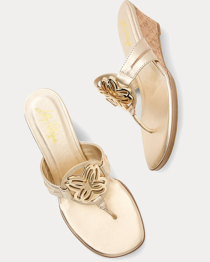 Lilly Pulitzer - The Lilly Wedge - Gold Metallic